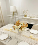 Finest Real Touch Orchid, Roses, French Hydrangea Cream Arrangement