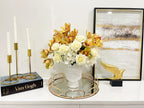 Finest Real Touch Orchid, Roses, French Hydrangea Cream Arrangement