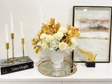 Finest Real Touch Orchid, Roses, French Hydrangea Cream Arrangement