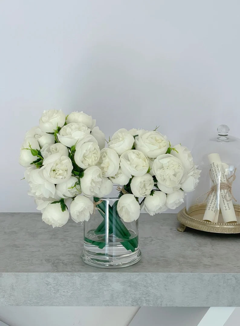 Two Bouquets Artificial Peony Arrangement Secondary image