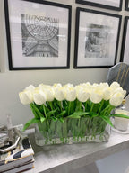 17-in Modern Long Real Touch Tulips Arrangement - Flovery