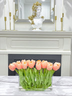 17-in Modern Long Real Touch Tulips Arrangement - Flovery