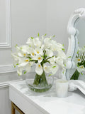 Real Touch Calla Lily Centerpiece in Glass Vase