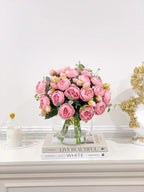 Large Faux Rose Peony Centerpiece - Flovery