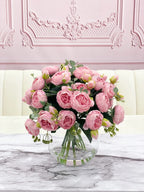 Large Faux Rose Peony Centerpiece - Flovery