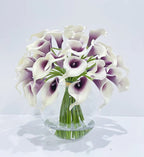 Real Touch Calla Lily Centerpiece in Glass Vase - Flovery