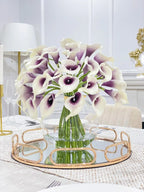 Real Touch Calla Lily Centerpiece in Glass Vase - Flovery