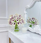 Real Touch Calla Lily Centerpiece in Glass Vase - Flovery