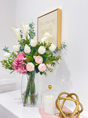 Real Touch Calla Lilies Tulips Tall French Centerpiece