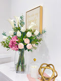 Real Touch Calla Lilies Tulips Tall French Centerpiece