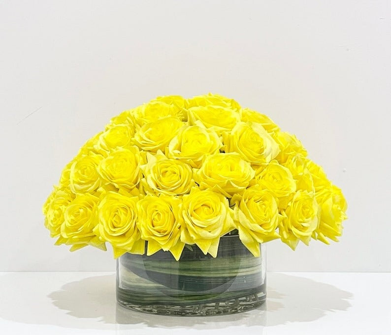 Large 60 Roses Faux Centerpiece – Flovery