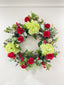 Real Touch Roses Traditional Grapevine Holiday Wreath - Flovery