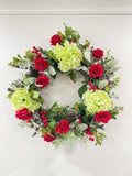 Real Touch Roses Traditional Grapevine Holiday Wreath