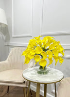 Real Touch Calla Lily Centerpiece in Glass Vase - Flovery
