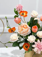 X-Large Pink Real Touch Multi Flower Centerpiece In Flovery Signature Pink Box