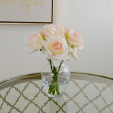 Real Touch Roses Petite Arrangement in Classic Vase