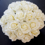 Very Large White Real Touch Rose Square Arrangement - Flovery