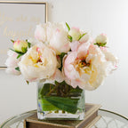 Large Light Pink Peonies Buds Square Arrangement - Flovery