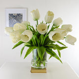 Large Real Touch White Calla Lilies Cylinder Arrangement - Flovery