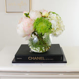 Large Pink Silk Peonies White Hydrangeas Arrangement - Flovery