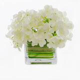 Silk White Hydrangea Arrangement Square - Flovery
