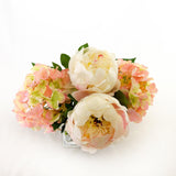 Finest Quality Silk Hydrangeas Large Peonies Arrangement - Flovery