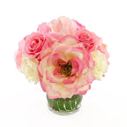 Real Touch Lavender Rose Mixed Color Arrangement - Flovery