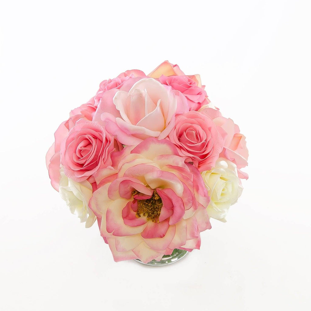 Real Touch Lavender Rose Mixed Color Arrangement Flovery