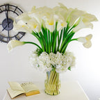 XXL Real Touch White Calla Lily Hydrangea Arrangement - Flovery