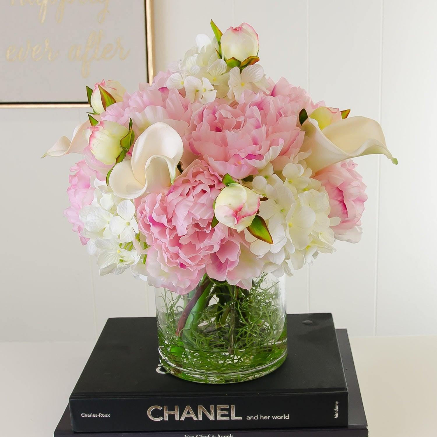 Large Real Touch Calla Lily Hydrangea Peony Arrangement - Flovery
