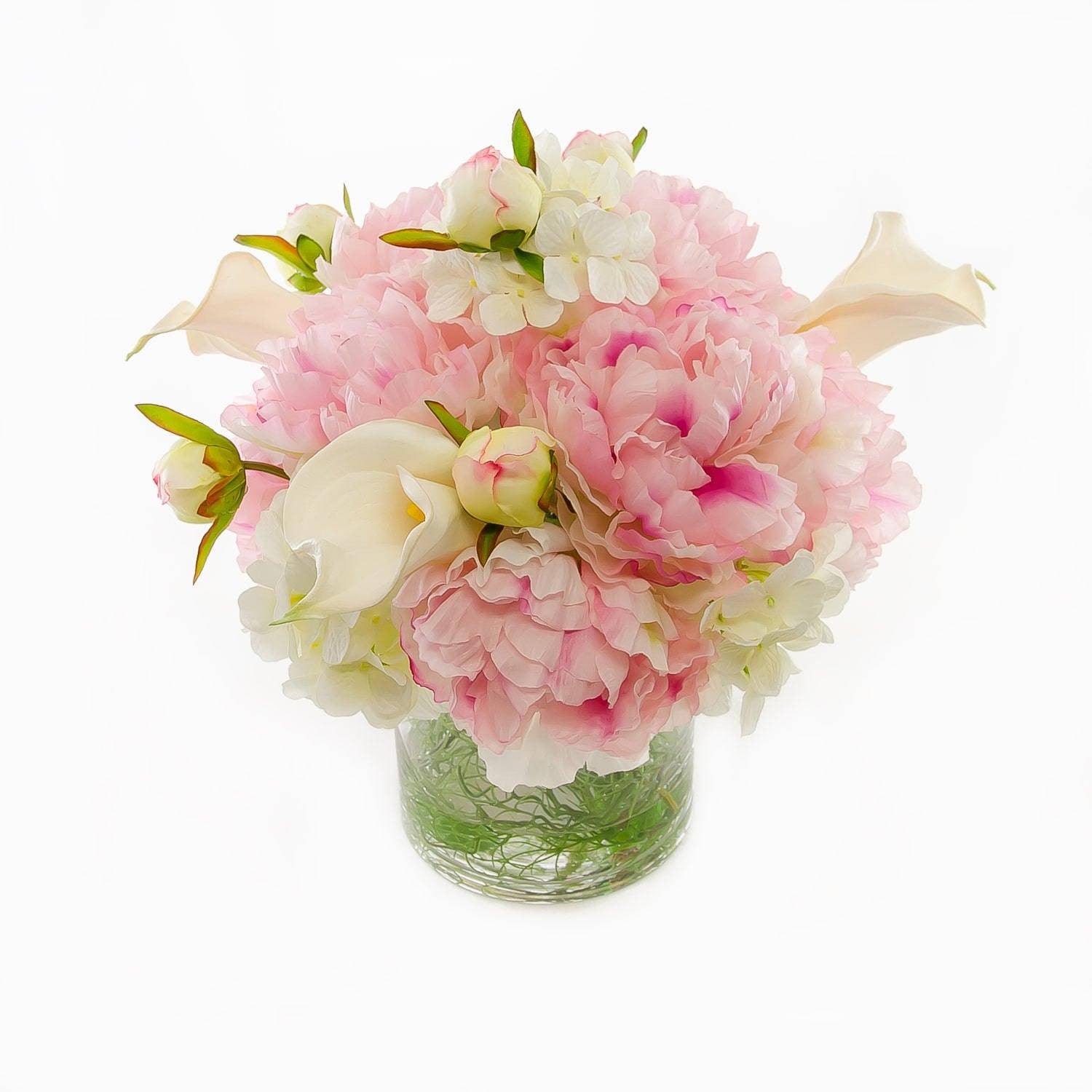 Large Real Touch Calla Lily Hydrangea Peony Arrangement - Flovery