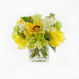 Real Touch Rose Hydrangea Cymbidium Orchid Arrangement - Flovery