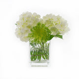 Silk White Hydrangeas Tall Arrangement - Flovery
