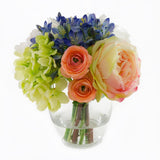 Real Touch Green Hydrangea Colorful Arrangement - Flovery
