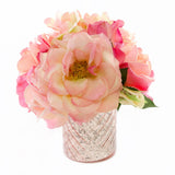 Real Touch Pink Orlane Rose Arrangement Metal - Flovery