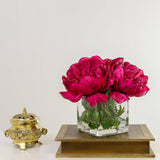 Large Real Touch Fuschia Peony Arrangement - Flovery