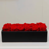 Red Roses Black Ceramic Long Eternity Roses - Flovery