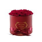 Medium Round Red Box Red Roses - Flovery