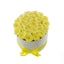 Medium Round White Box Yellow Roses - Flovery