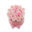 Medium Round Pink Box White Roses - Flovery