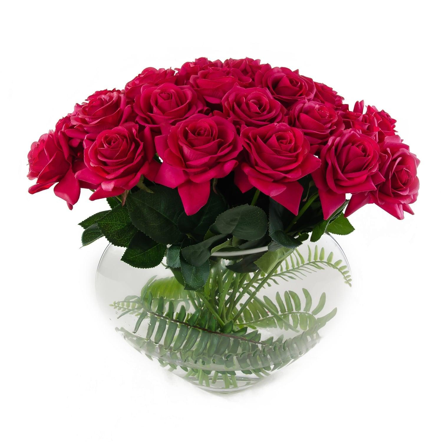 2 Dozens Real Touch Red Roses Half Moon Arrangement Secondary image