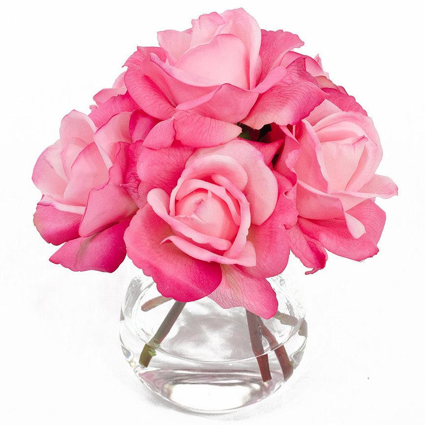 Finest Real Touch Large Pink Roses Arrangement Secondary image
