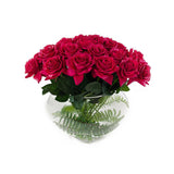 2 Dozens Real Touch Red Roses Half Moon Arrangement - Flovery