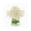 White Real Touch Rose Arrangement Cylinder Foliage - Flovery