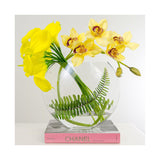 Large Yellow Real Touch Calla Lily Orchid Arrangement - Flovery