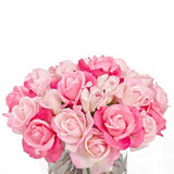 Real Touch Roses with Rose Buds Cylinder Arrangement - Flovery