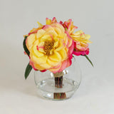 Real Touch Yellow Orlane Roses Red Tip Arrangement - Flovery