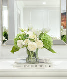 French Country Hydrangea Peony Arrangement - Flovery