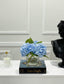 Real Touch Hydrangeas Medium Arrangement In Glass Vase - Flovery