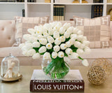 Large 100 Real Touch Tulips Arrangement - Flovery